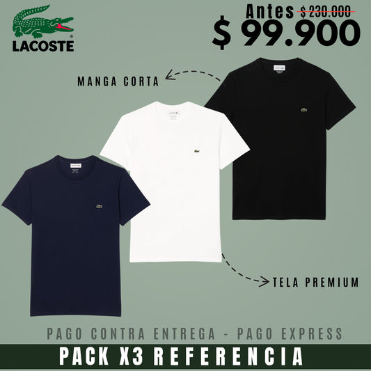 PACK X3 CAMISETAS LACOSTE